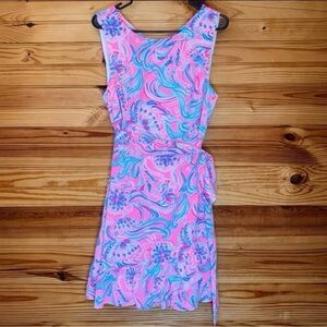 Lilly Pulitzer Joselyn faux wrap Dress Prosecco Pink Don't Be Jelly size 10